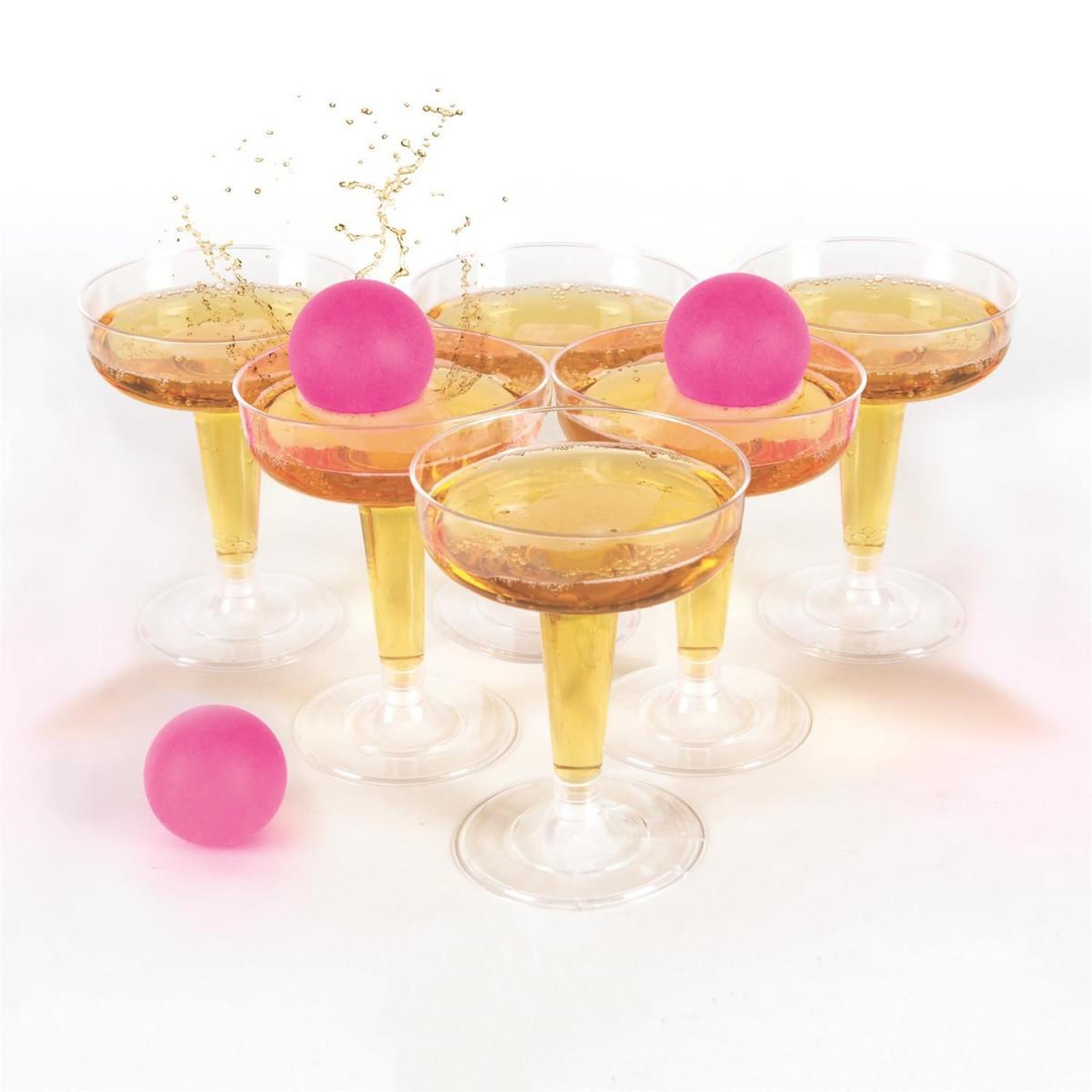 Voir la diapositive 3 : MISTER GADGET Jeu à boire  petill-pong  10cm transparent & rose