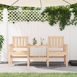 VIDAXL Banc de jardin avec table 2 places bois de pin massif