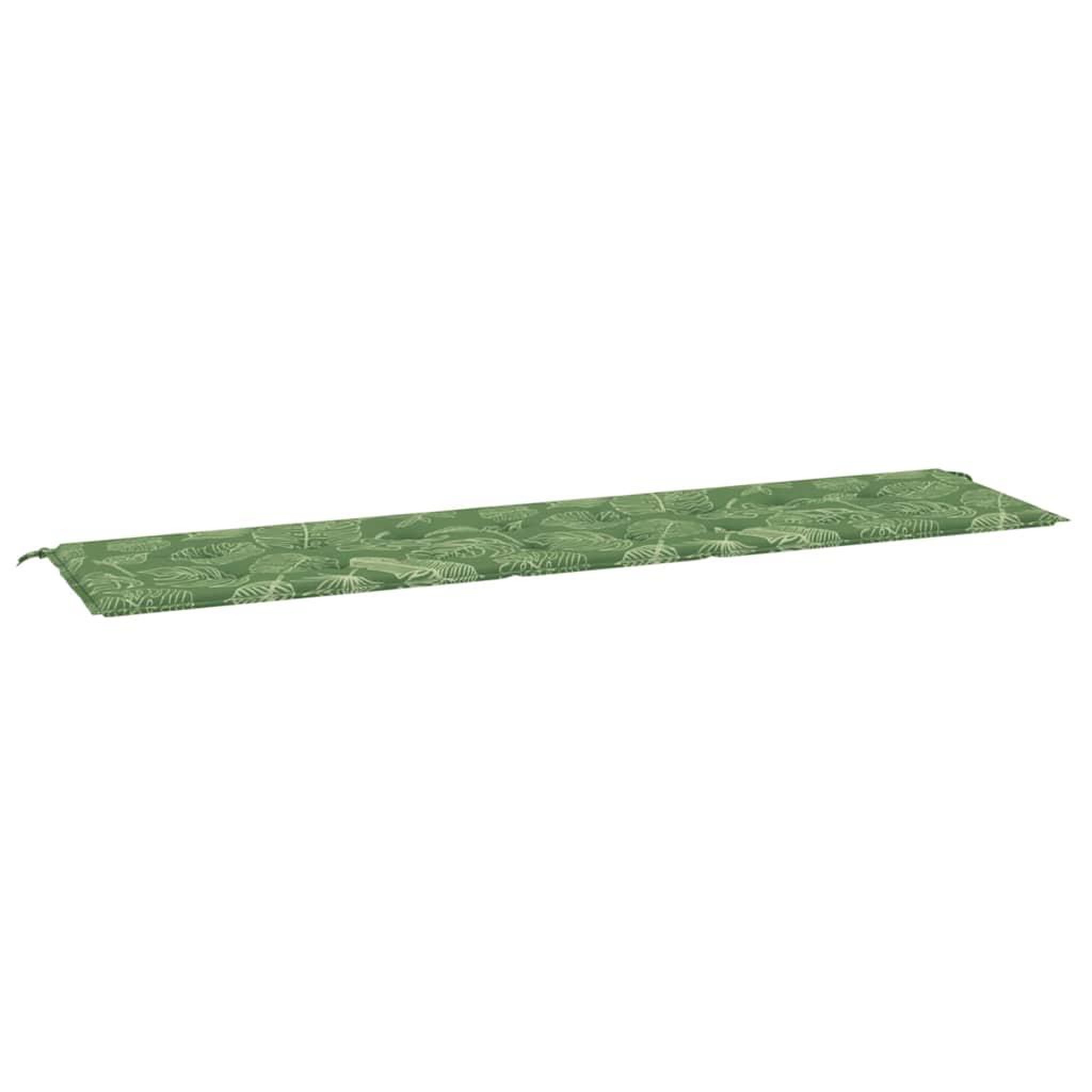 Voir la diapositive 2 : VIDAXL Coussin de banc de jardin motif de feuilles 200x50x3 cm tissu