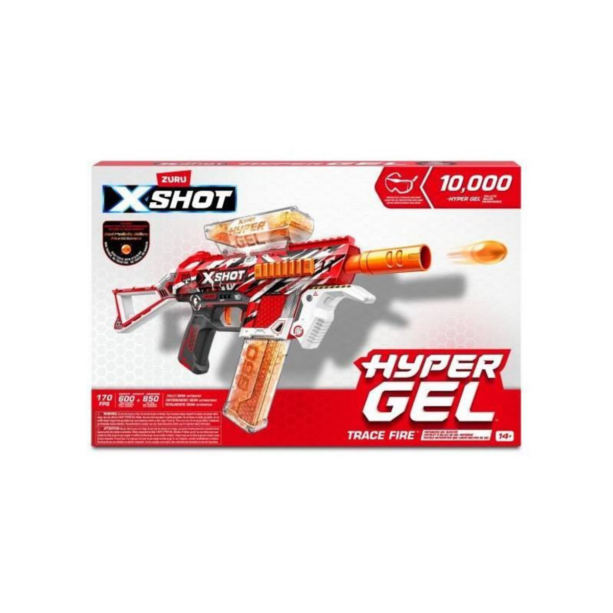ZURU Blaster Hyper Gel - ZURU - X-SHOT Medium Trace Fire - Automatique et semi-automatique - 2500 pastilles - Portée 51 m/sec