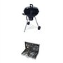 Voir la diapositive 1 : SWEEEK Barbecue charbon de bois Georges + mallette d'ustensiles 18 accessoires