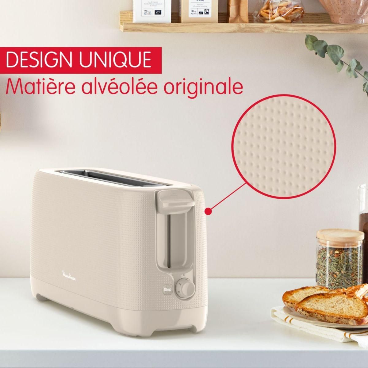 MOULINEX Grille-pain LS2M0B10 morning gris 1 longue fente