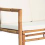 Voir la diapositive 5 : VIDAXL Salon de jardin 4 pcs avec coussins Bambou