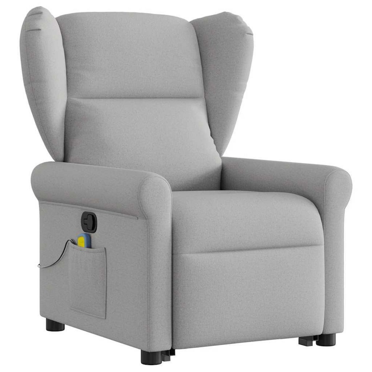 VIDAXL Fauteuil de massage inclinable gris nuage tissu
