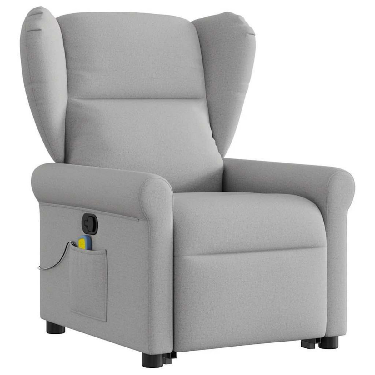 VIDAXL Fauteuil de massage inclinable gris nuage tissu