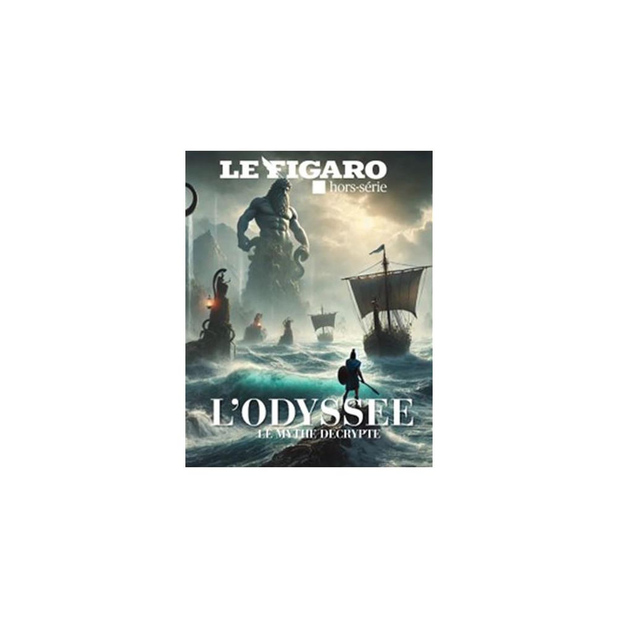 Livre l'odyssée – sur les traces d'ulysse (le figaro hors-série), édition broché, exploration des mythes d'achille, pénélope et ulysse