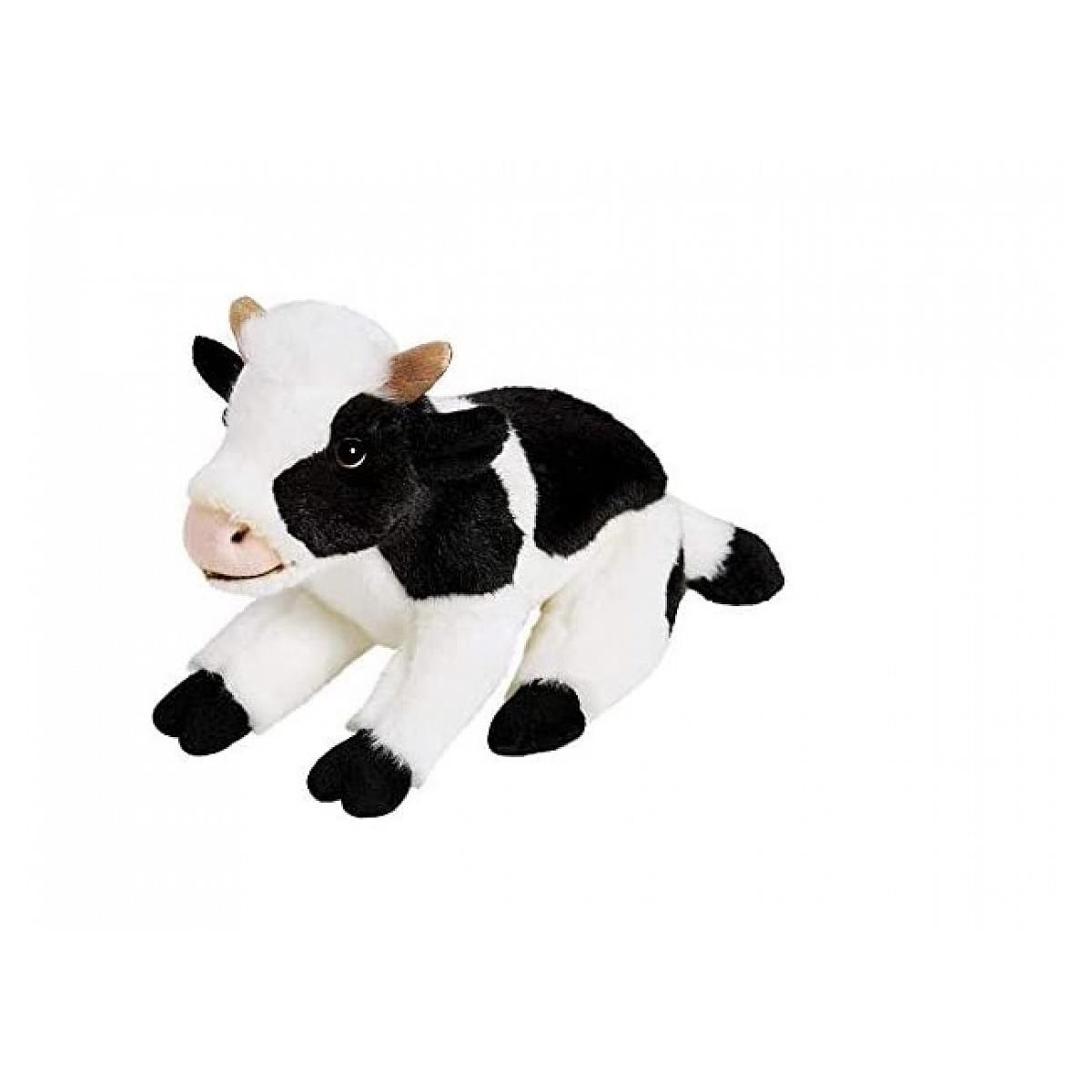 Anima Peluche Vache Noire et Blanche 26 cm - Douceur et Confort pour Tous les Âges