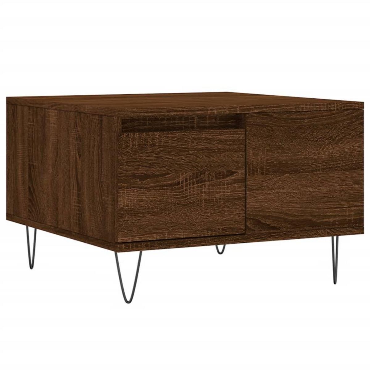VIDAXL Table basse chene marron 55x55x36,5 cm bois d'ingenierie