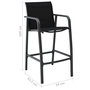 Voir la diapositive 6 : VIDAXL Chaises de bar de jardin lot de 4 Noir Textilene