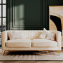 Voir la diapositive 2 : Rendez vous déco Canapé 2 places en velours beige-Gatsby
