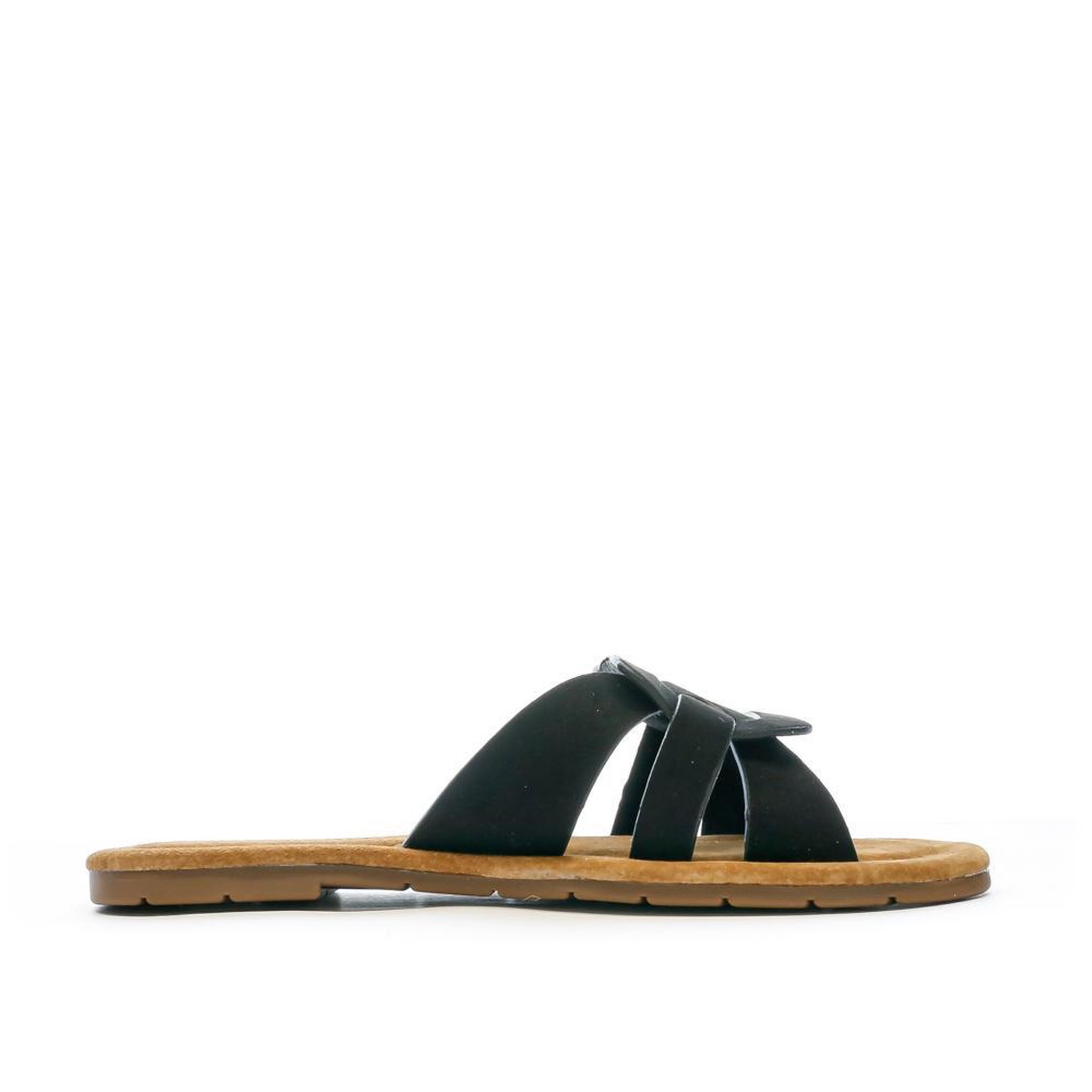 Voir la diapositive 2 : CHATTAWAK Claquettes Noires Femme Chattawak Pace