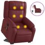 Voir la diapositive 2 : VIDAXL Fauteuil inclinable de massage electrique rouge bordeaux