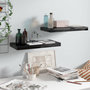 Voir la diapositive 1 : VIDAXL Etagere murale flottante 2 pcs Noir brillant 50x23x3,8 cm MDF