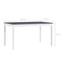 Voir la diapositive 6 : VIDAXL Table a manger Blanc et gris 140x70x73 cm Bois de pin