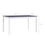 Voir la diapositive 6 : VIDAXL Table a manger Blanc et gris 140x70x73 cm Bois de pin