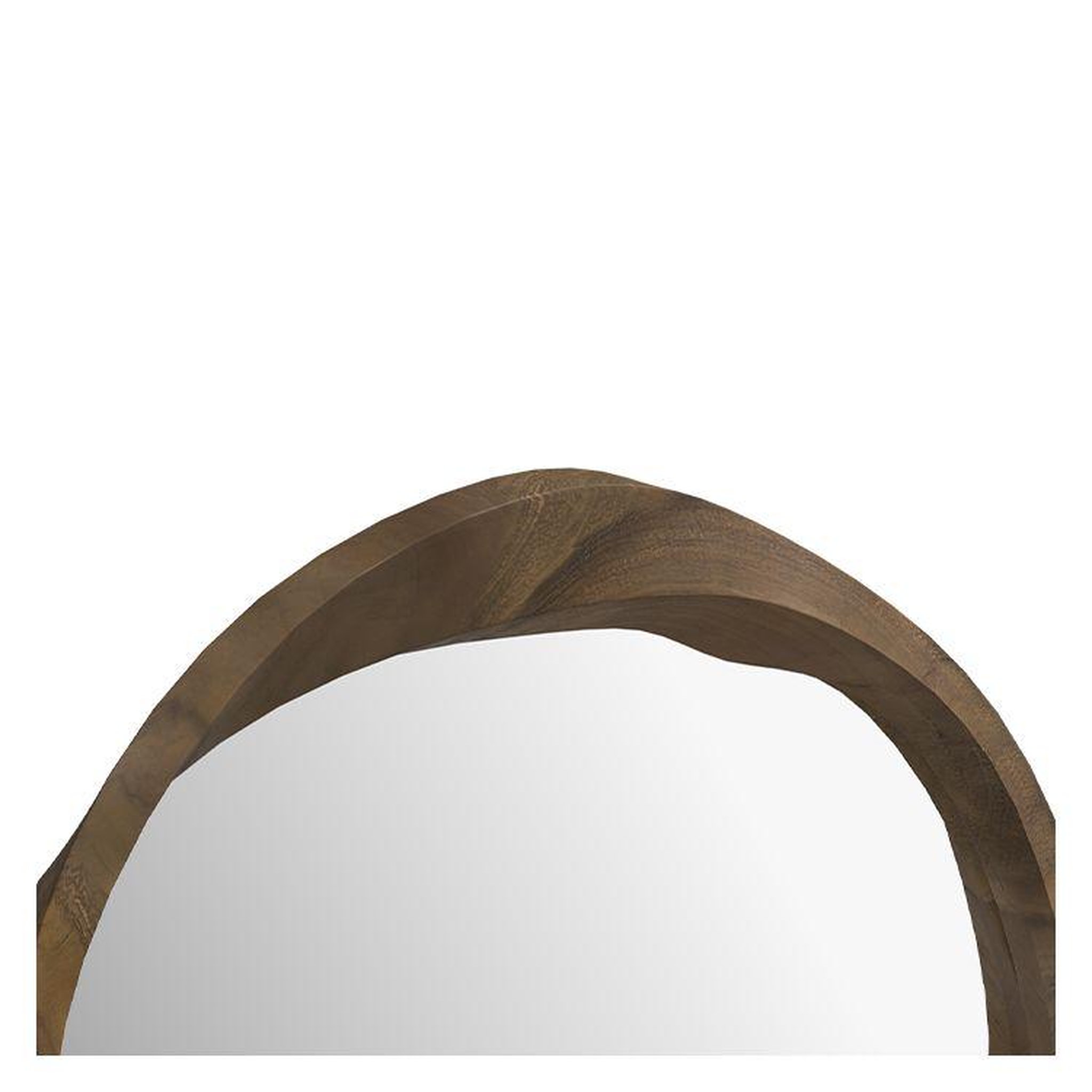 Voir la diapositive 6 : MAISON PAVANE Miroir rond en bois de suar ondulé d53 cm-yong