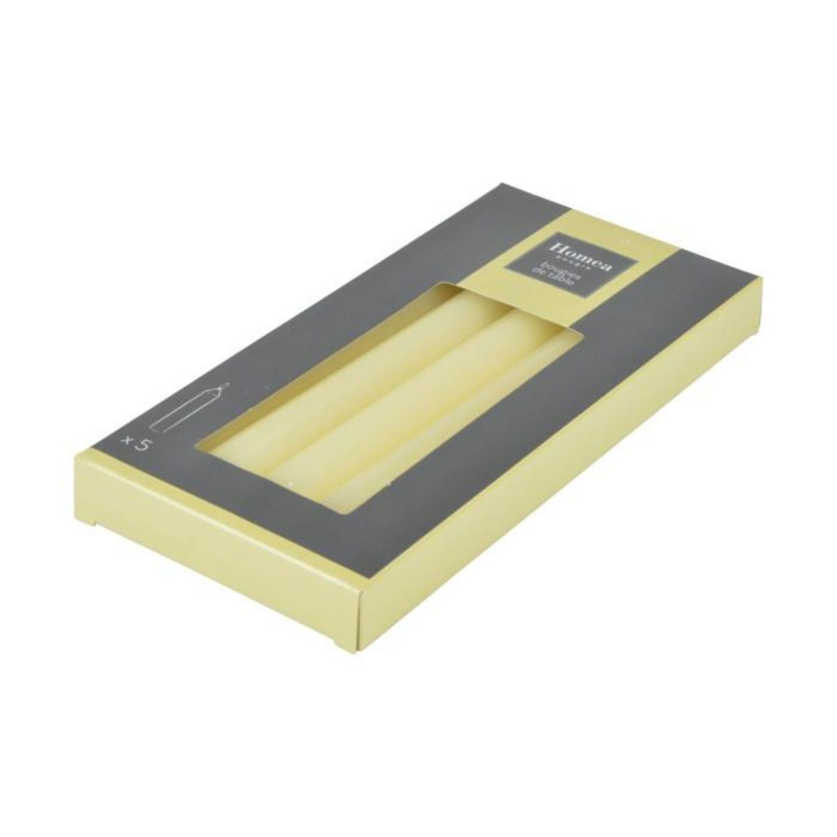 Paris Prix Lot de 5 Bougies Chandelier  Essentiel II  19cm Ecru