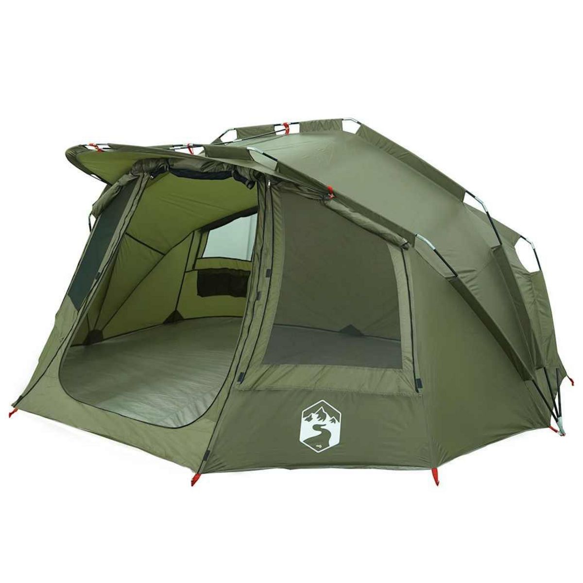 VIDAXL Tente de peche 5 personnes vert olive impermeable