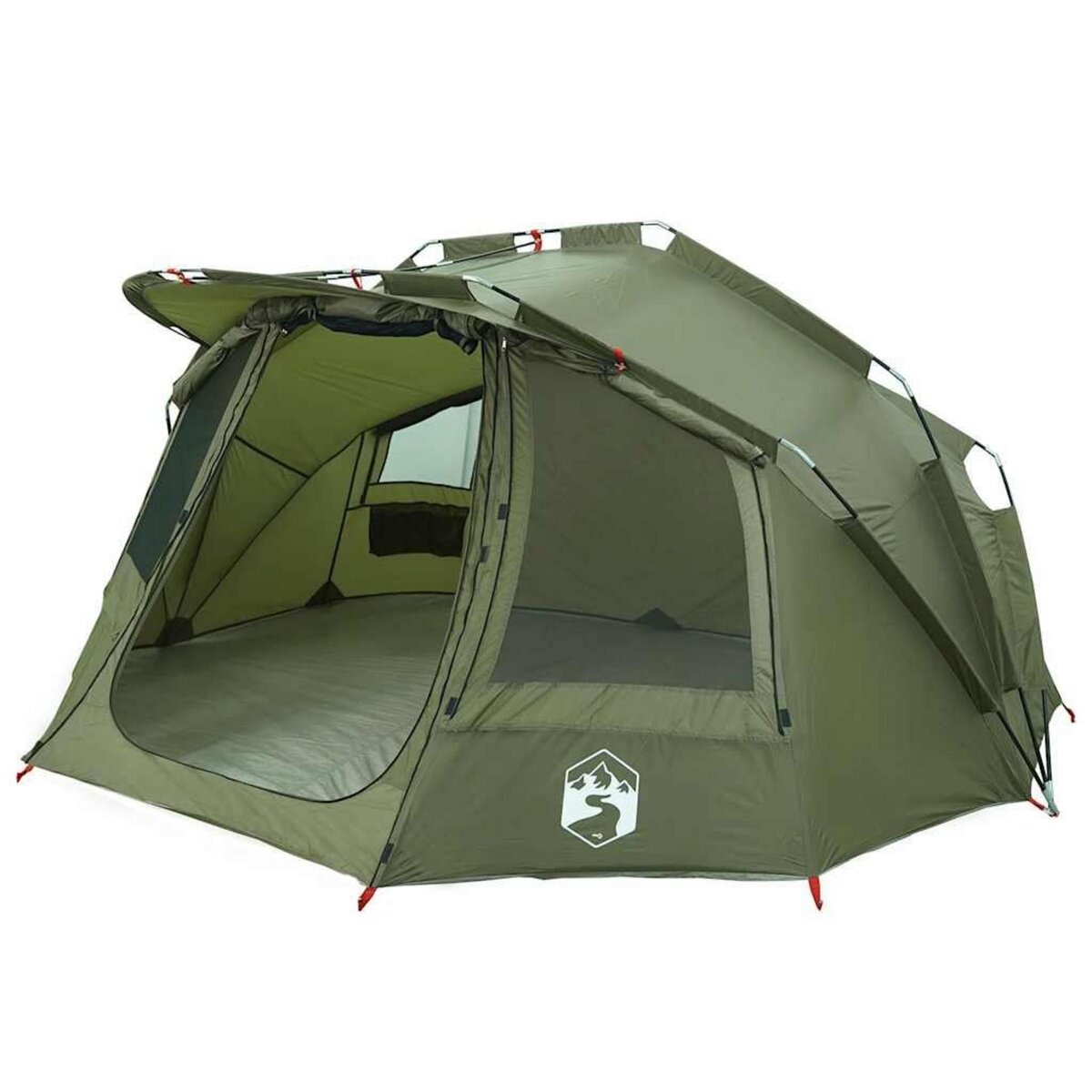 VIDAXL Tente de peche 5 personnes vert olive impermeable