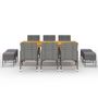 Voir la diapositive 2 : VIDAXL Ensemble a manger de jardin 11 pcs Gris