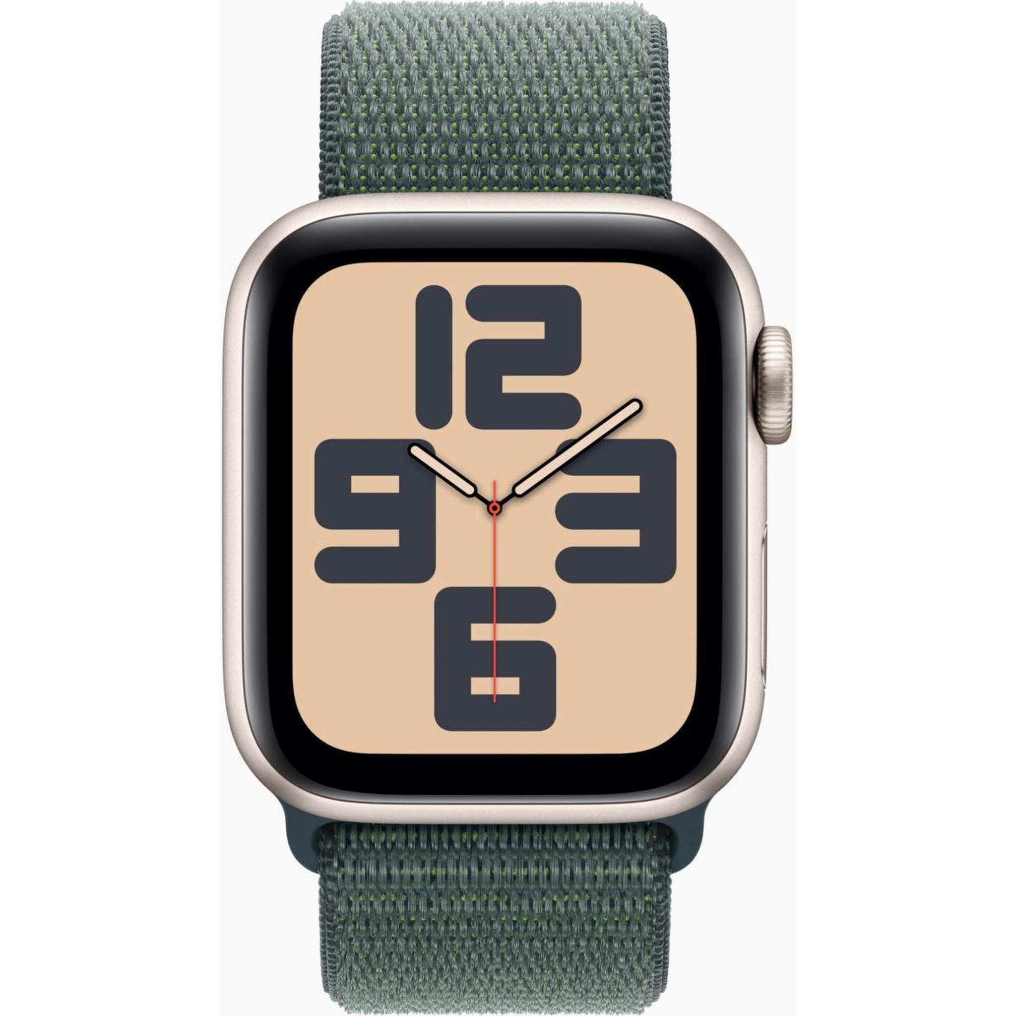 Voir la diapositive 2 : APPLE Montre connectée SE 40mm Lumière Stellaire/Vert Loop Cell