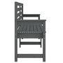 Voir la diapositive 5 : VIDAXL Banc de jardin gris 159,5x48x91,5 cm bois massif de pin