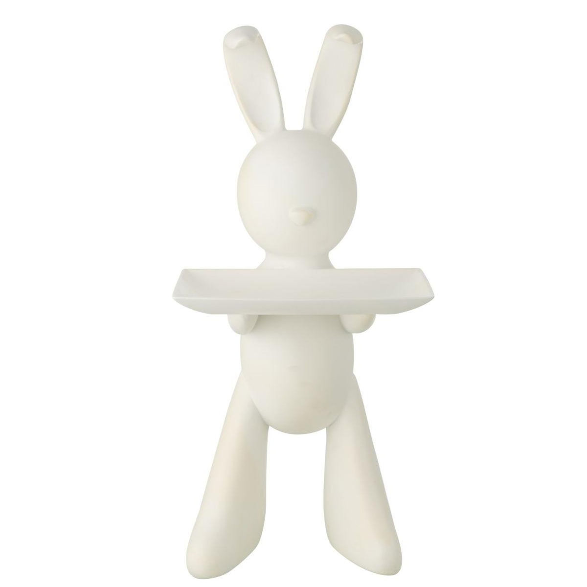 Paris Prix Vide-Poche Statue en Résine  Lapin  75cm Blanc