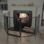 VIDAXL Cloture de cheminee pour animaux de compagnie Acier Noir