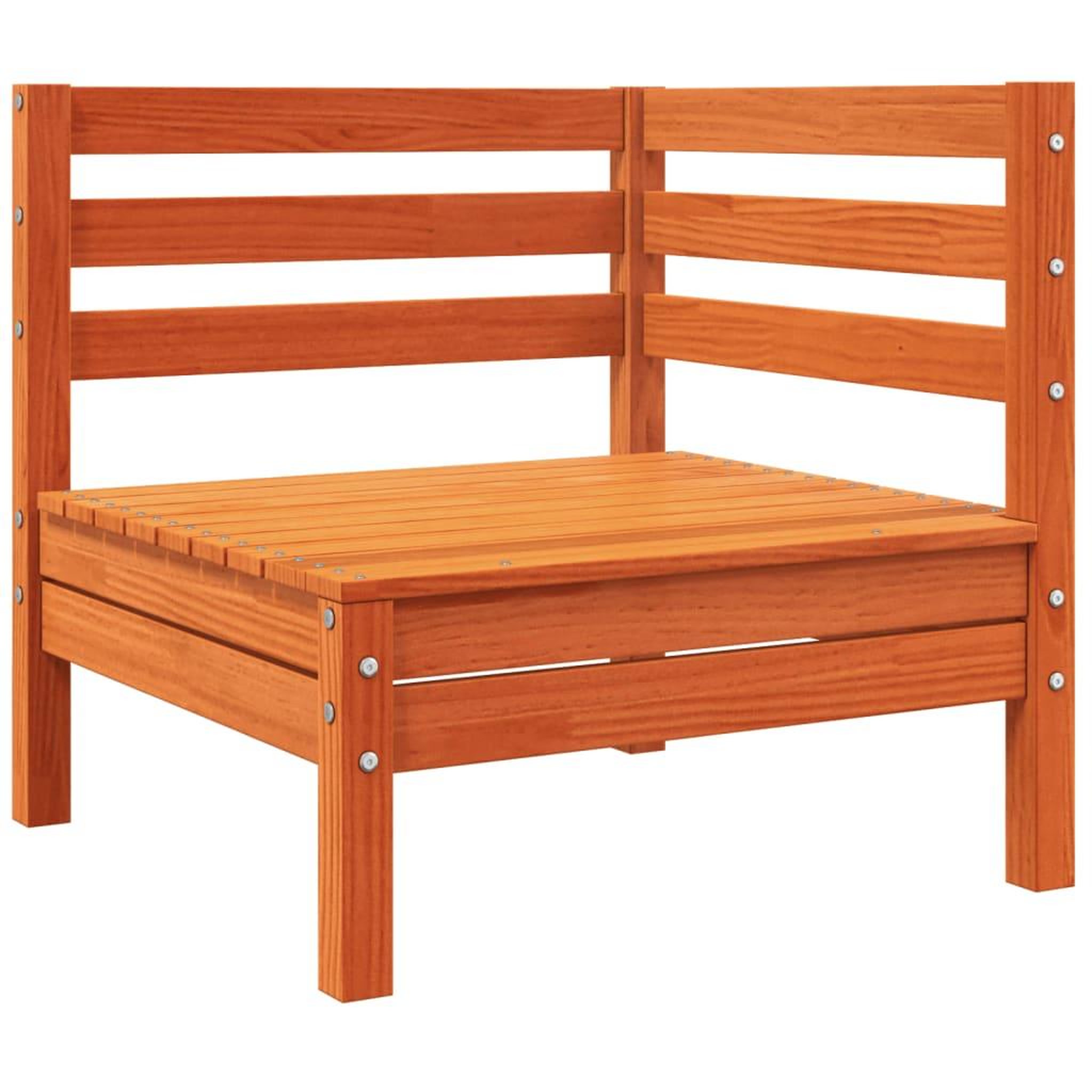 Voir la diapositive 4 : VIDAXL Canape d'angle de jardin coussins cire marron bois pin massif