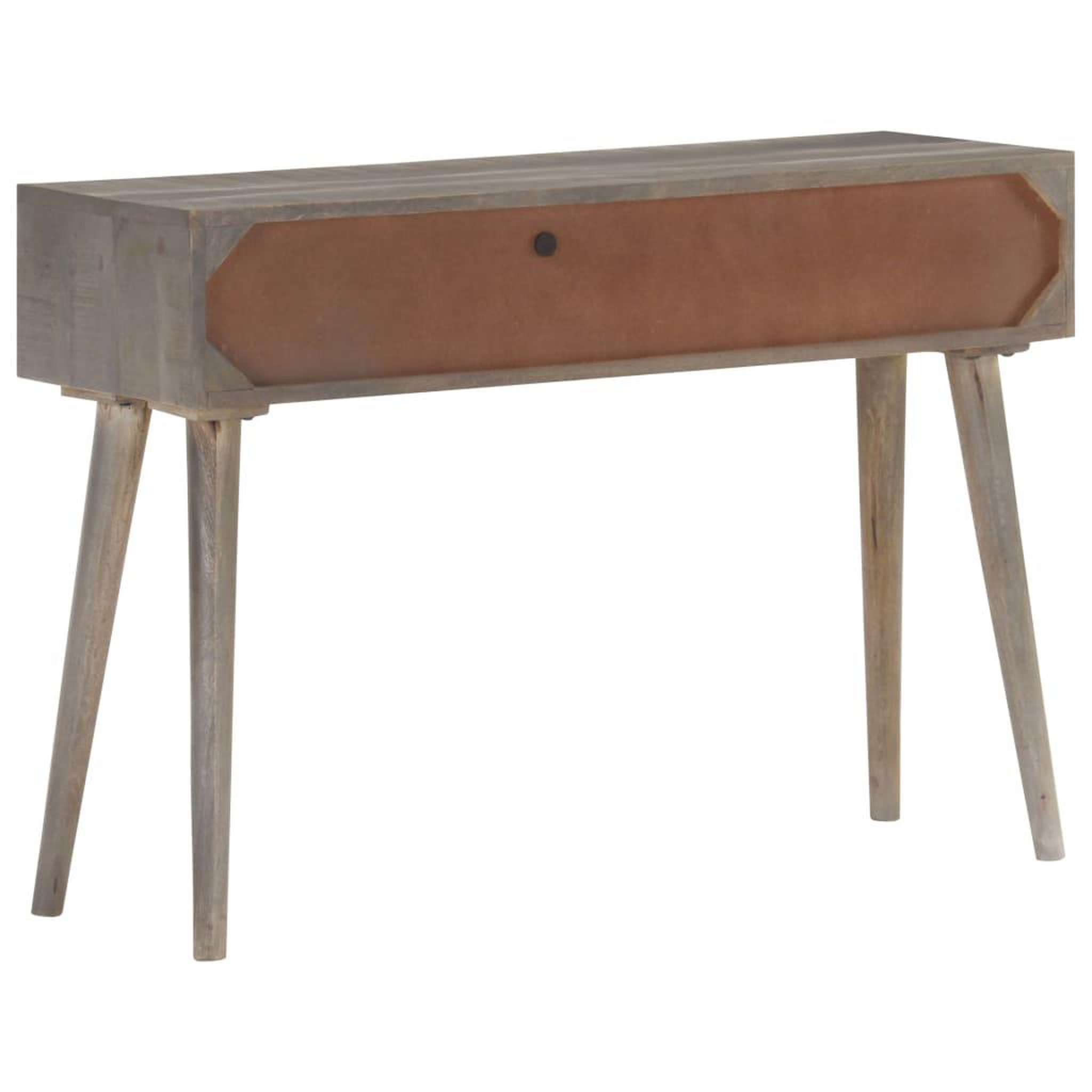 Voir la diapositive 4 : VIDAXL Table console gris 110x35x75 cm bois de manguier massif brut