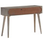 Voir la diapositive 4 : VIDAXL Table console Gris 110x35x75 cm Bois de manguier massif brut