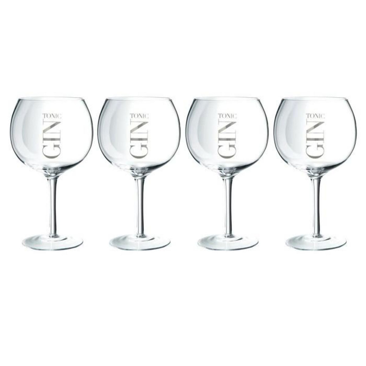 Paris Prix Lot de 4 Verres à Gin  Cocktail  21cm Transparent