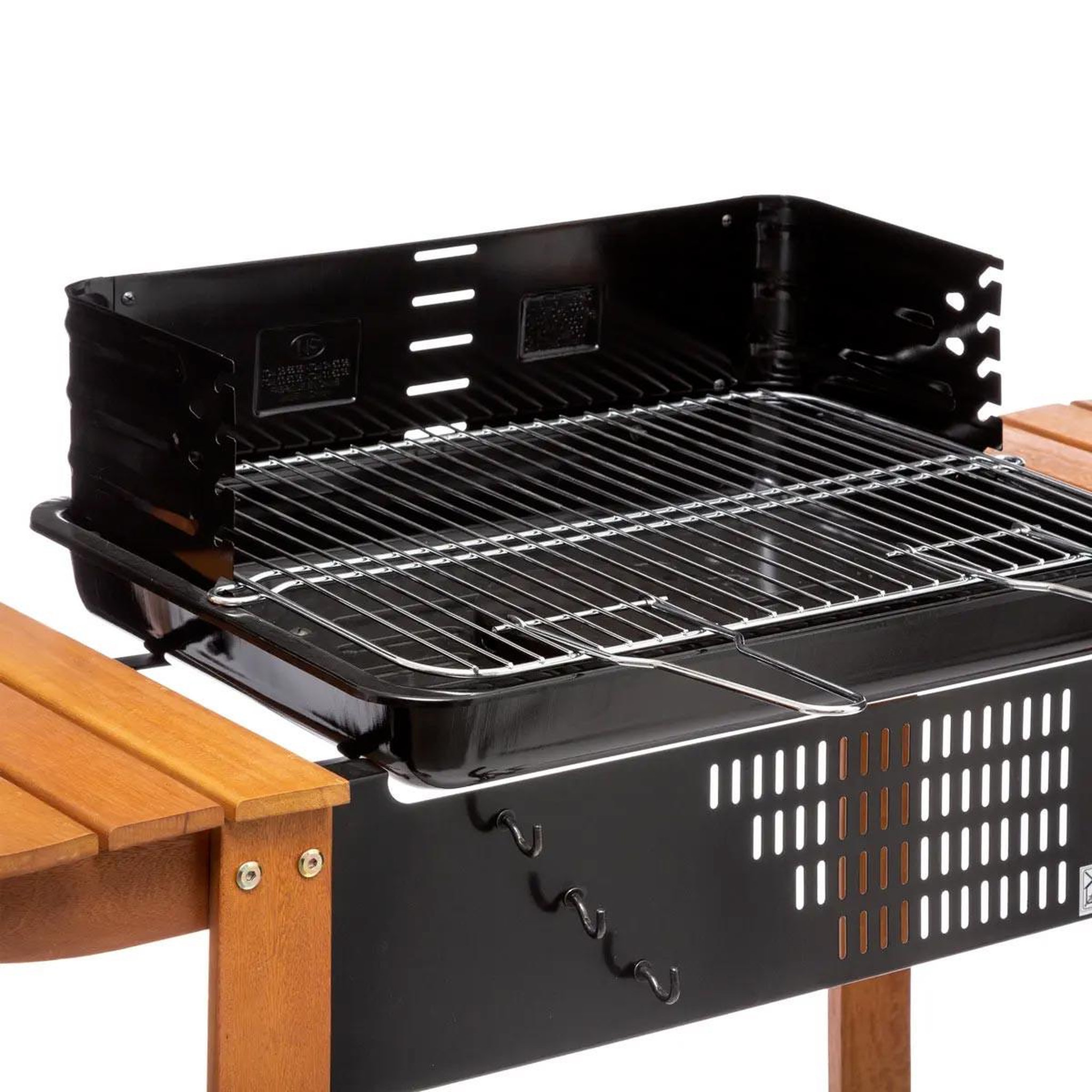 Voir la diapositive 2 : NEKA Barbecue à charbon etretat - bois et acier époxy