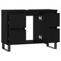 Voir la diapositive 4 : VIDAXL Armoire de salle de bain noir 80x33x60 cm bois d ingénierie