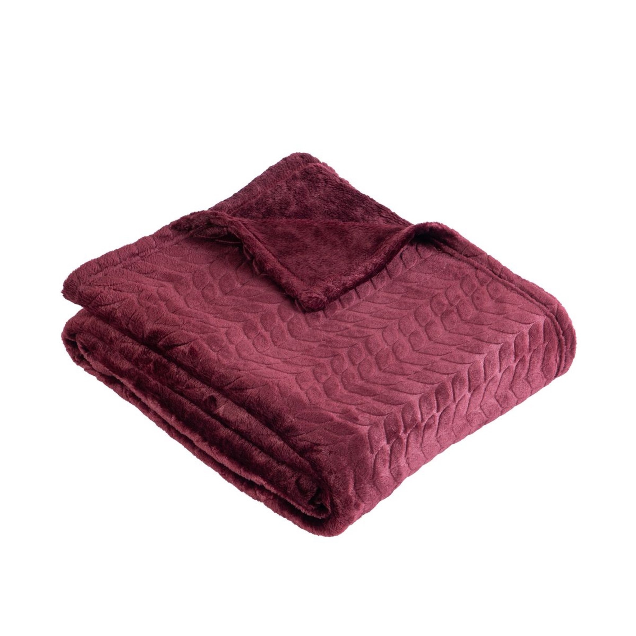 Voir la diapositive 1 : ACTUEL Plaid uni en flanelle 230gsm