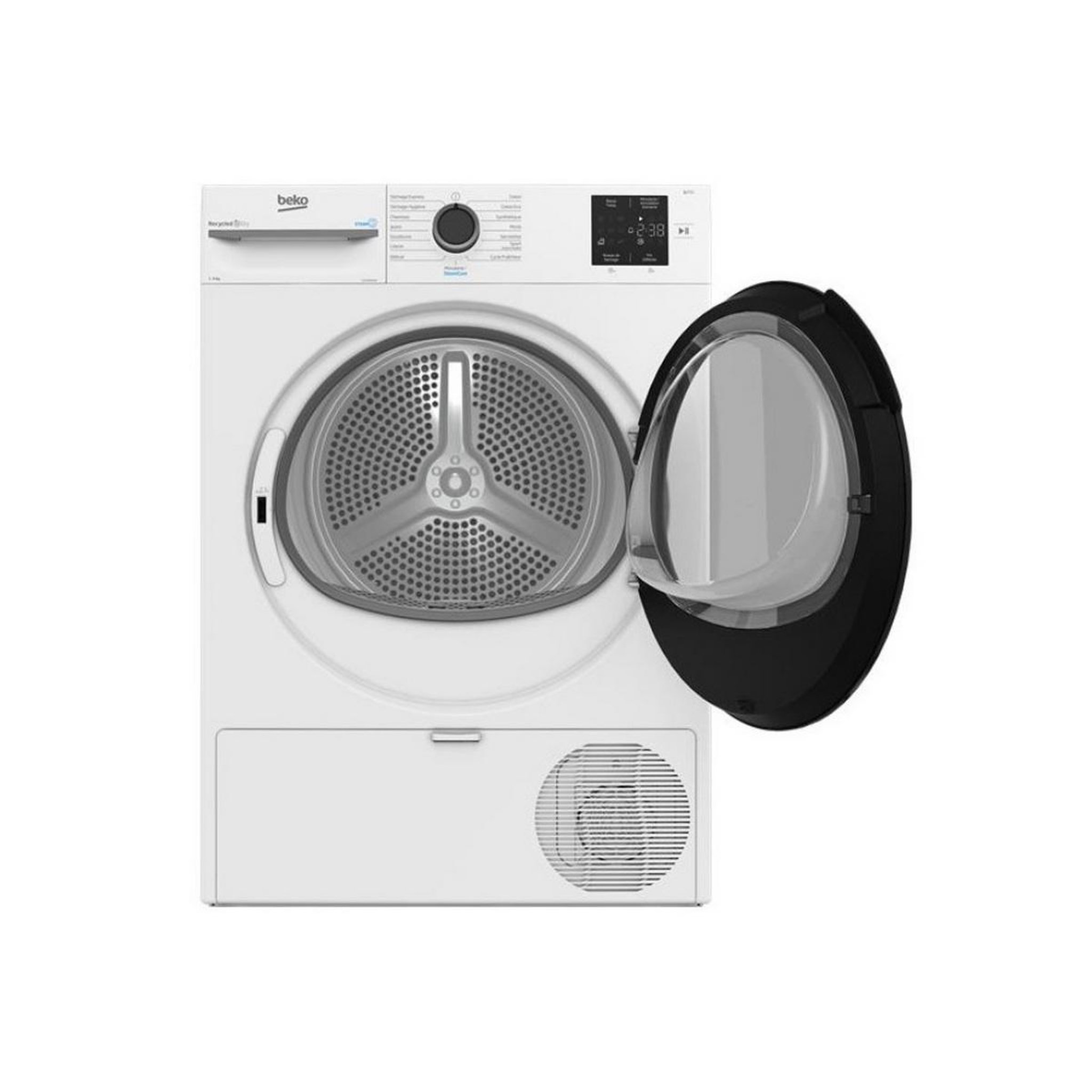 Voir la diapositive 4 : Beko Sèche-linge pompe à chaleur 60cm 8kg blanc - d3h18d93w