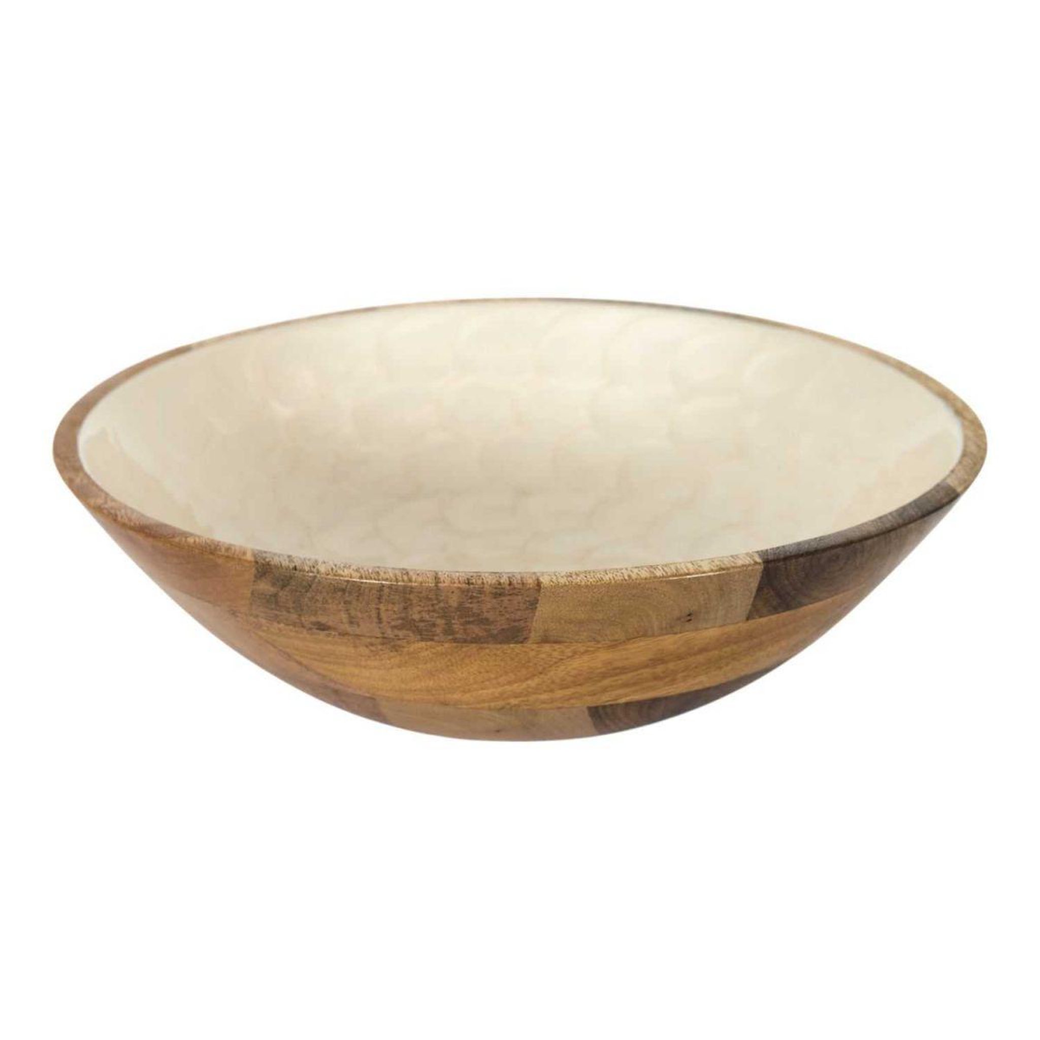 The Home Deco Factory Saladier en bois  nerina  27cm beige
