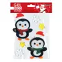GLOBAL GIFT Stickers gel Noël pour fenêtre - Duo de Pingouins