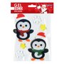  Stickers gel Noël pour fenêtre - Duo de Pingouins