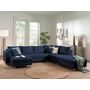 Voir la diapositive 4 : LISA DESIGN Rune - canapé panoramique - avec pouf d'appoint - 7 places - style scandinave - droit