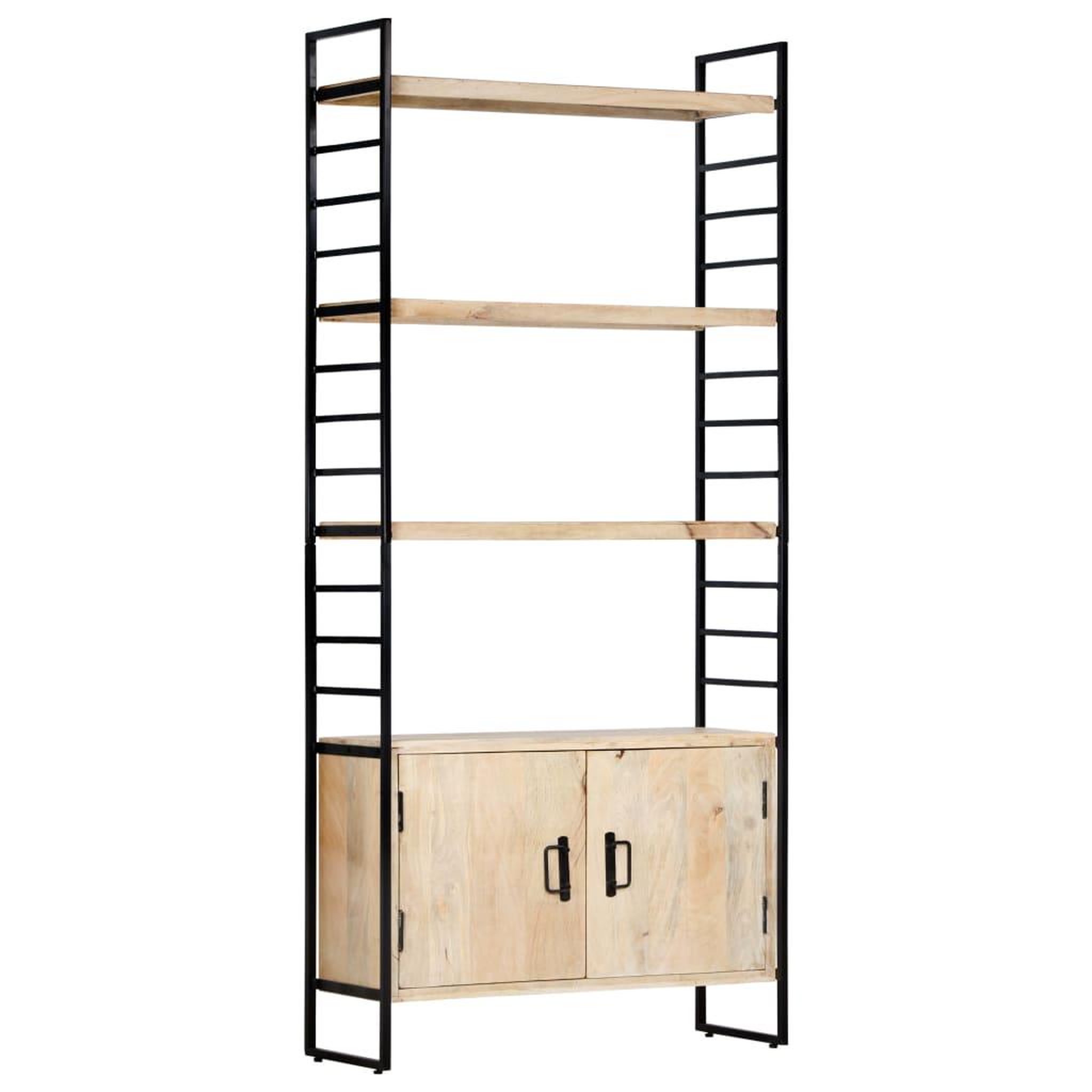 Voir la diapositive 1 : VIDAXL Bibliotheque a 4 niveaux 80x30x180 cm Bois de manguier massif