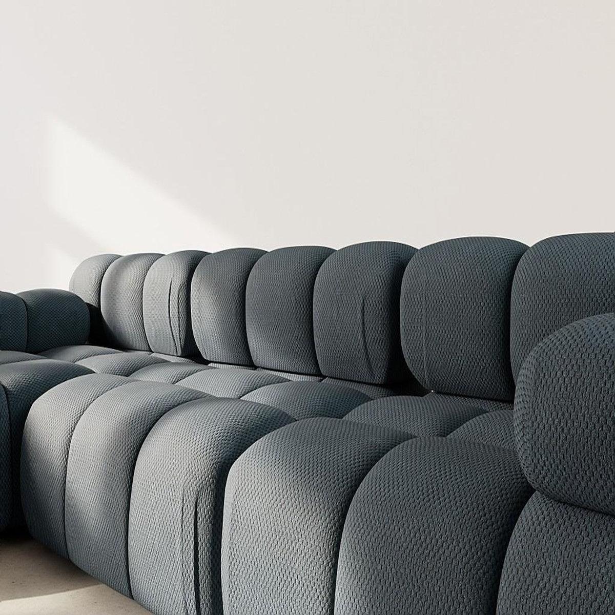 LISA DESIGN Ruby - canapé modulable d'angle gauche 4 places en velours texturé