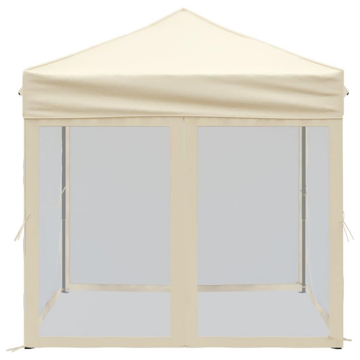 VIDAXL Tente de reception pliable avec parois Creme 2x2 m