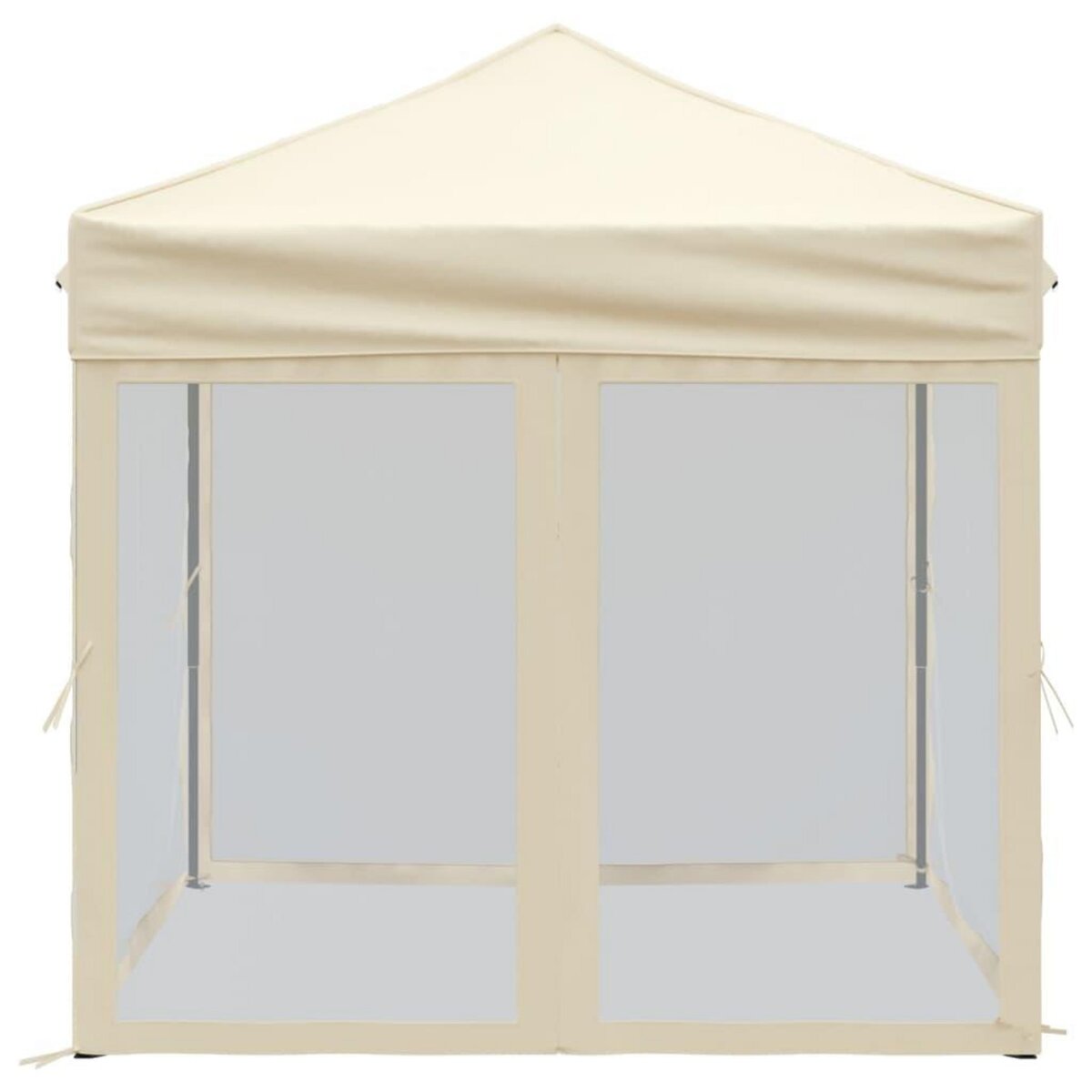 VIDAXL Tente de reception pliable avec parois Creme 2x2 m