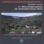 LES MICROTOPONYMES DE CHAMPFROMIER (AIN), Lancel Ghislain