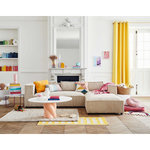 LISA DESIGN Stella - canapé d'angle droit - 4 places - en velours côtelé grosses côtes. Coloris disponibles : Blanc, Bleu, Marron, Orange, Beige, Vert, Noir, Gris