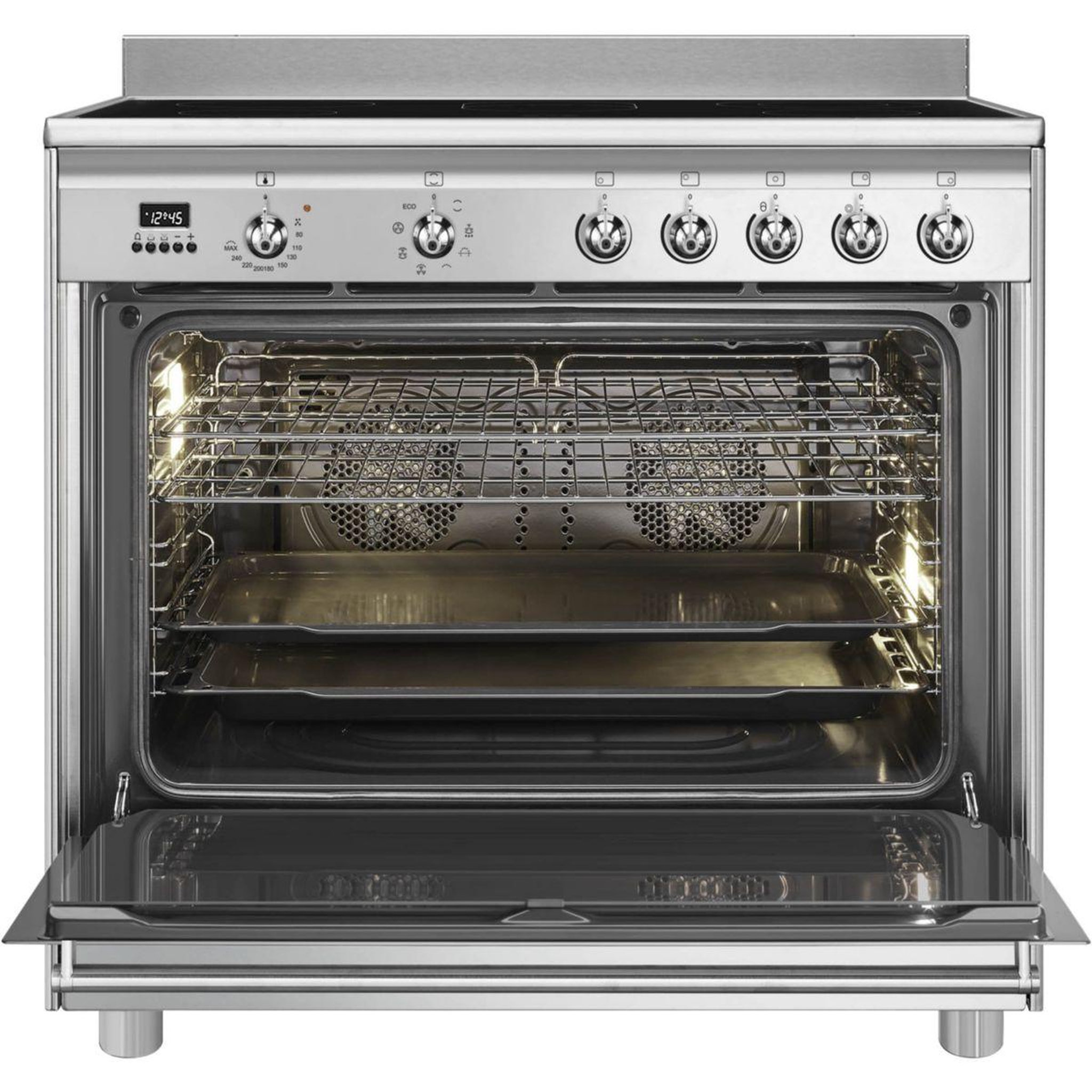Voir la diapositive 2 : SMEG Piano de cuisson vitrocéramique scd91cmx9 vitro