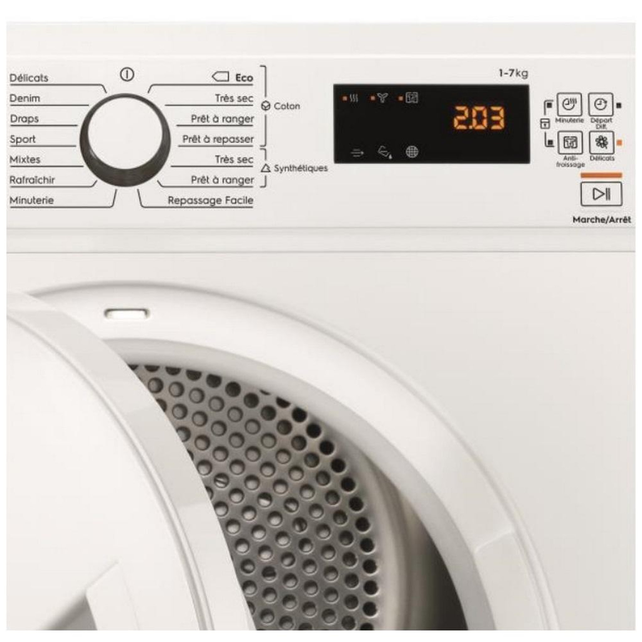 Voir la diapositive 2 : ELECTROLUX Sèche-linge frontal à condensation 60cm 7kg b blanc - ew6c4735sc
