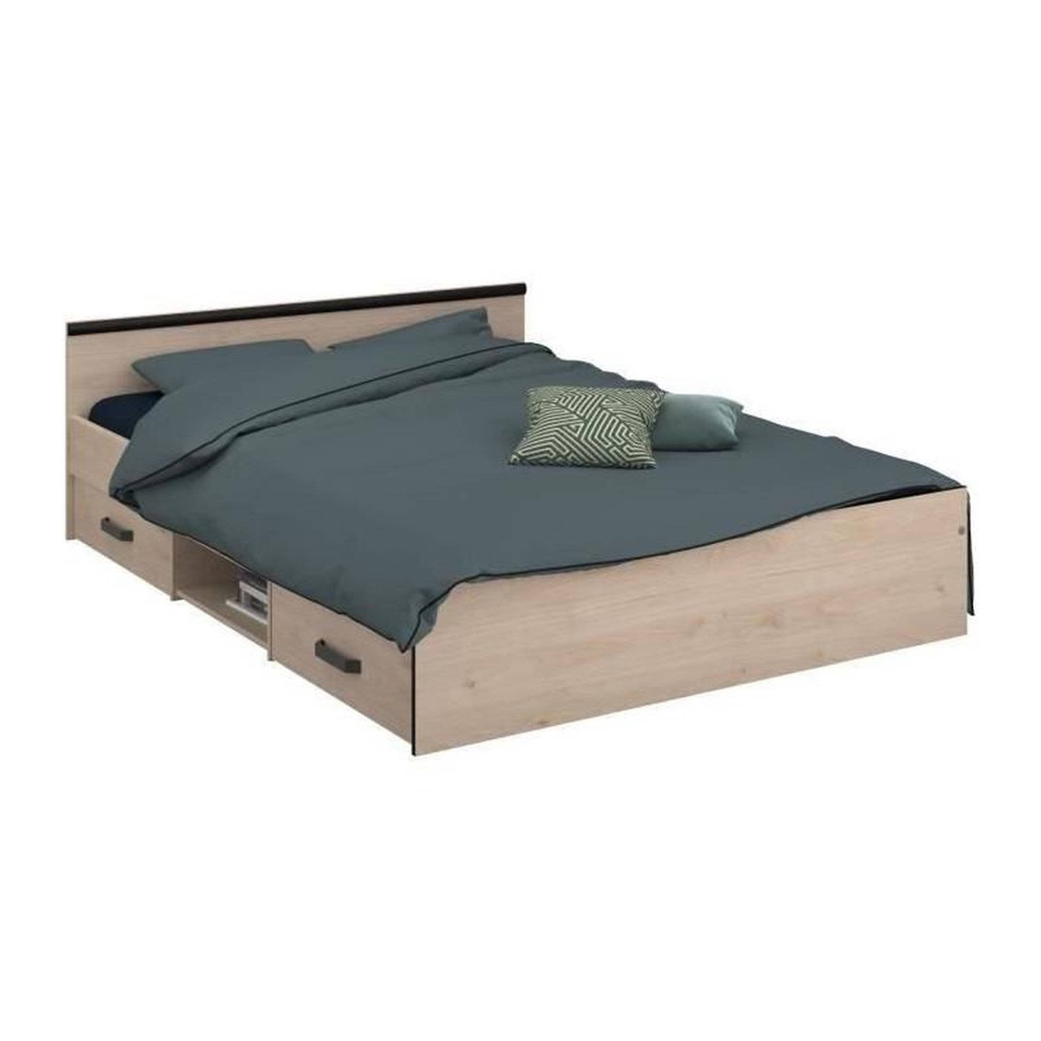 Voir la diapositive 2 : PARISOT Chambre complete adulte - ZODIAC INDUS - Chene et noir - PARISOT