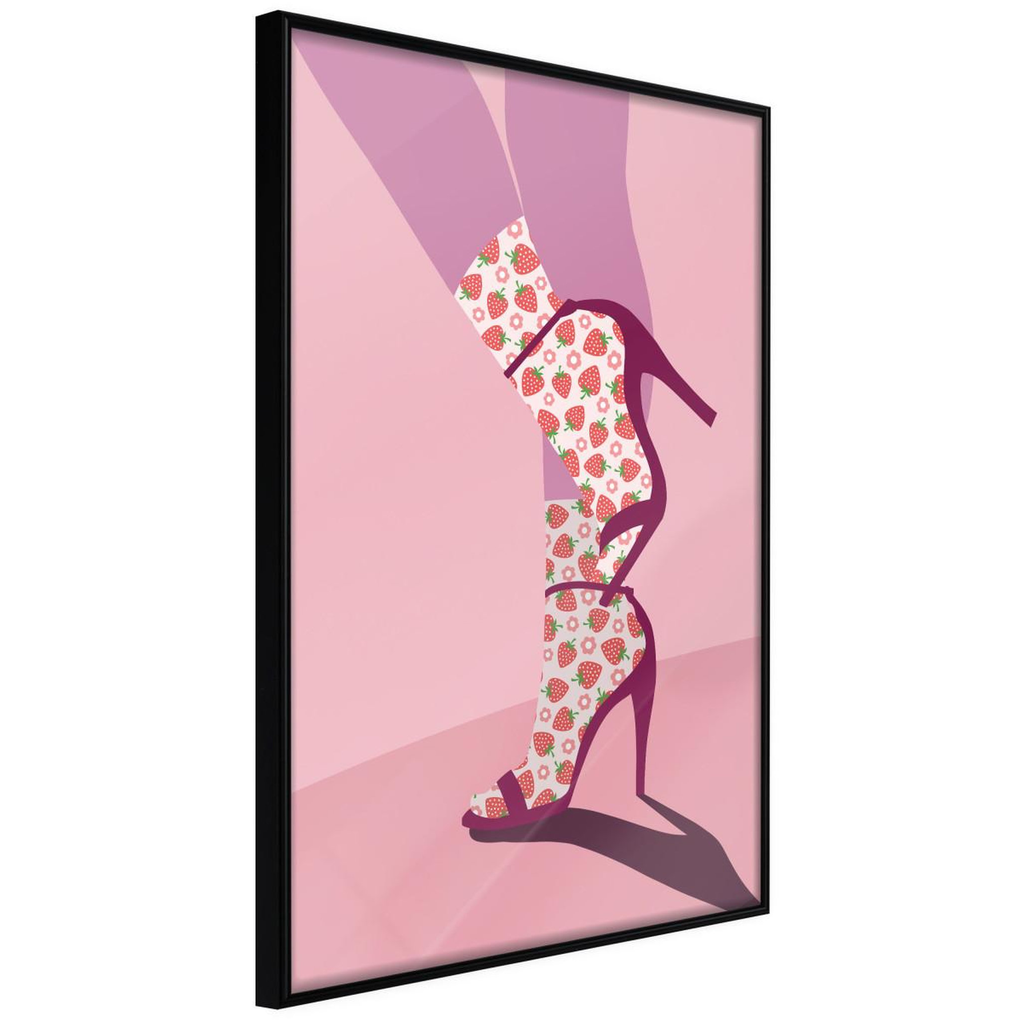 Paris Prix Affiche murale encadrée  fruity socks. Coloris disponibles : Noir, Jaune